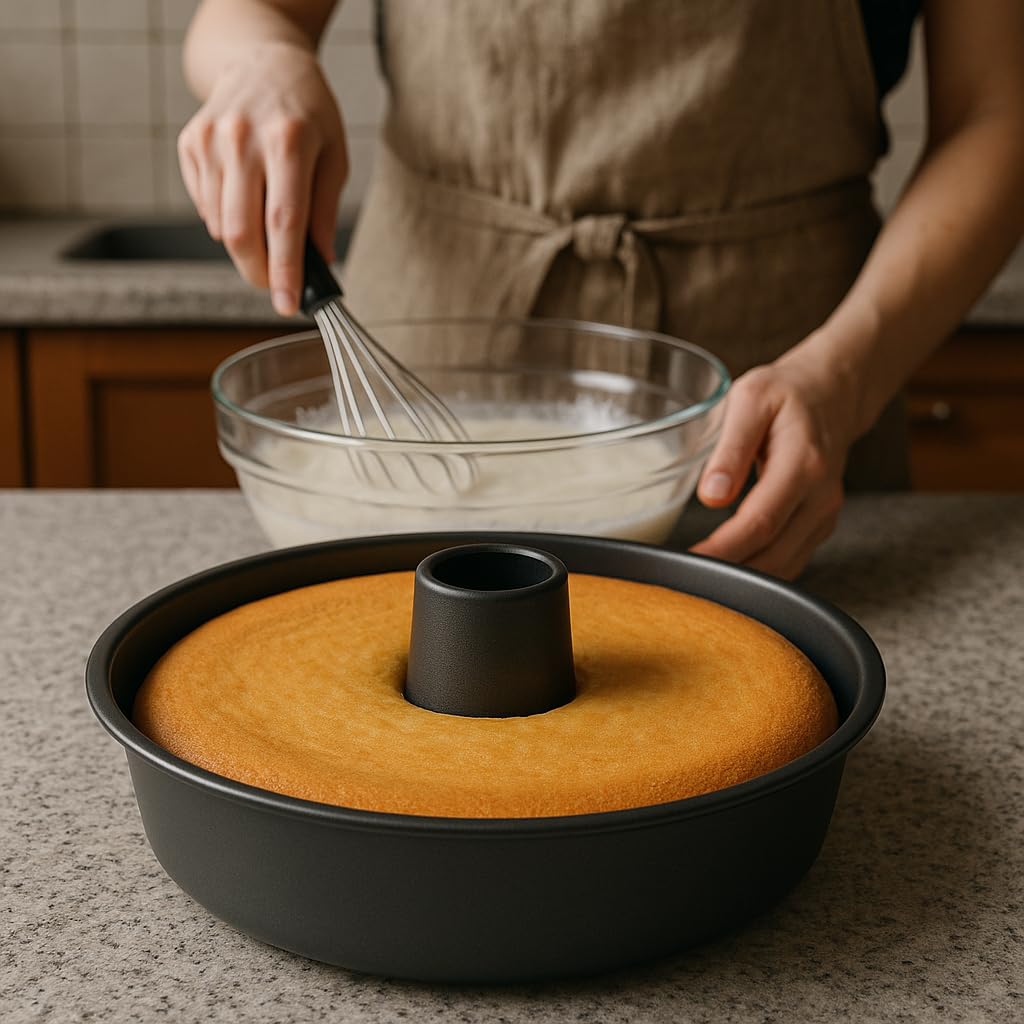 Moule a Savarin en Acier Carbone Antiadhésif 26 cm - Cuisson Homogène & Démoulage Facile - Idéal Gâteau Couronne, Baba au Rhum & Pâtisserie Maison