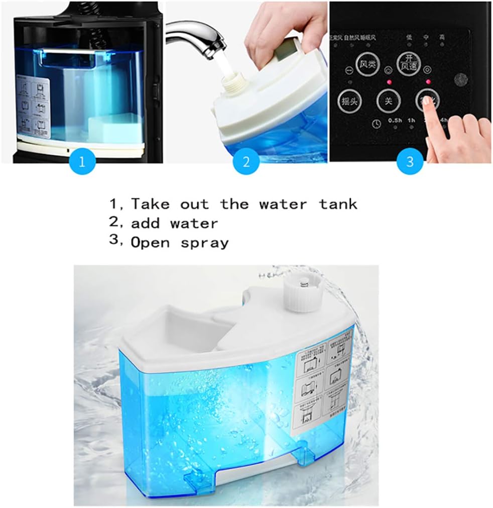 18" Wall-Mounted High-Power Water-Cooled Atomized Commercial Fan, Industrial Centrifugal Cooling Atomizing Oscillating Humidifier