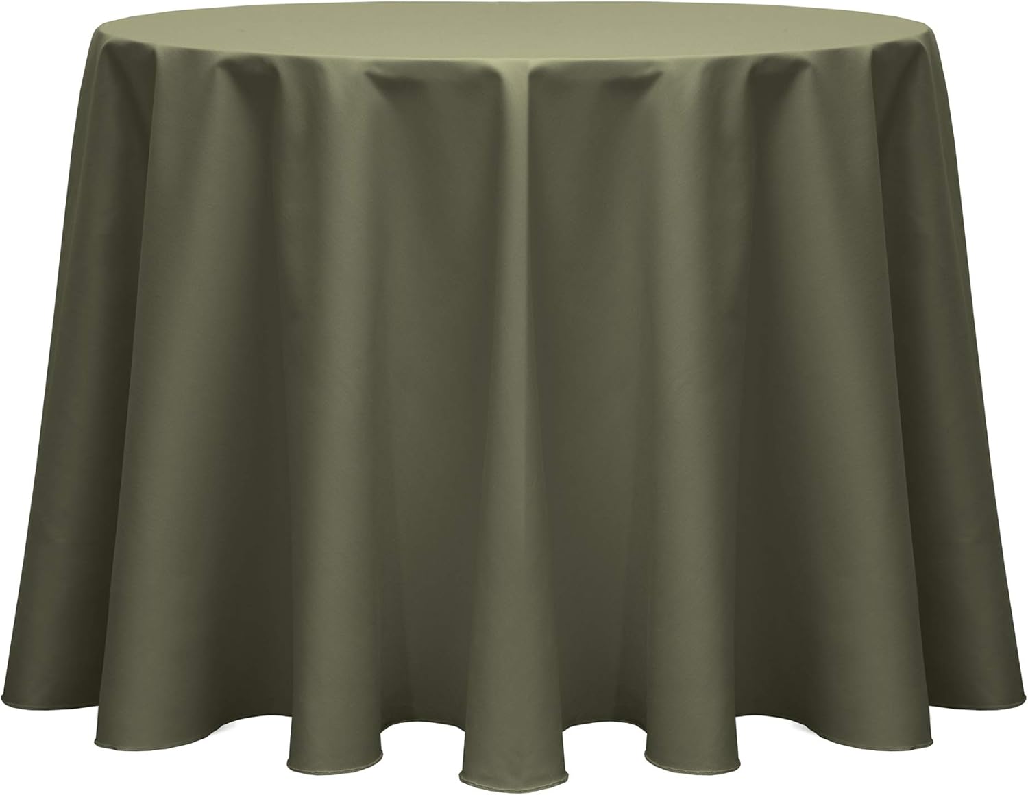 Ultimate Textile -10 Pack- Poly-Cotton Twill 120-Inch Round Tablecloth, Olive Green