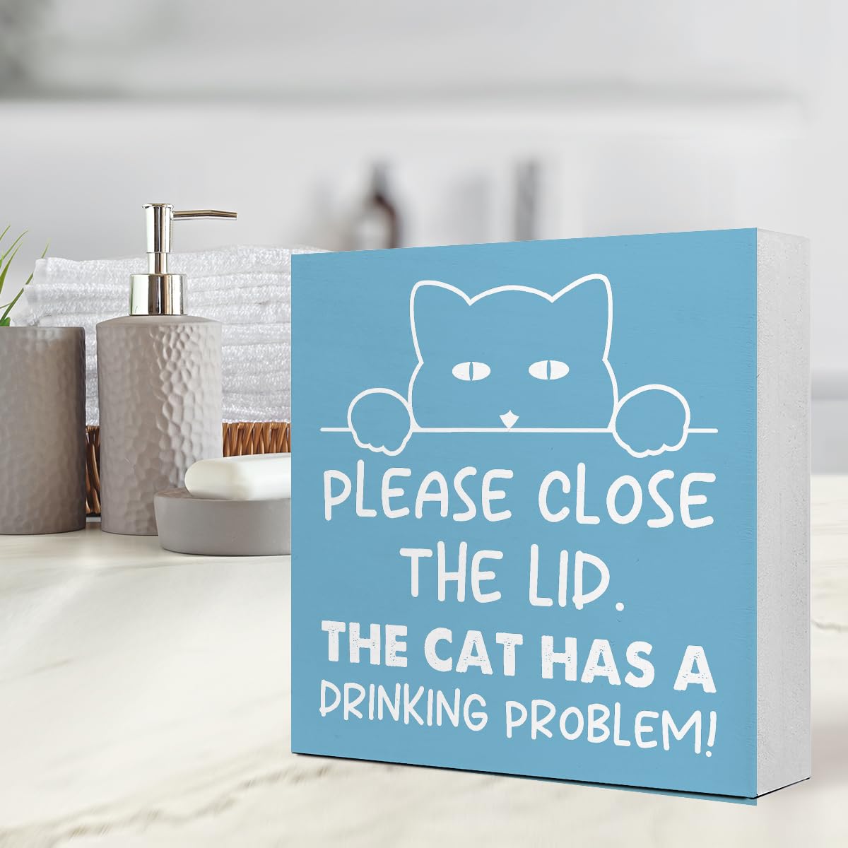 Amazon.com: LVQHI Whimsical Wooden Block Sign With 