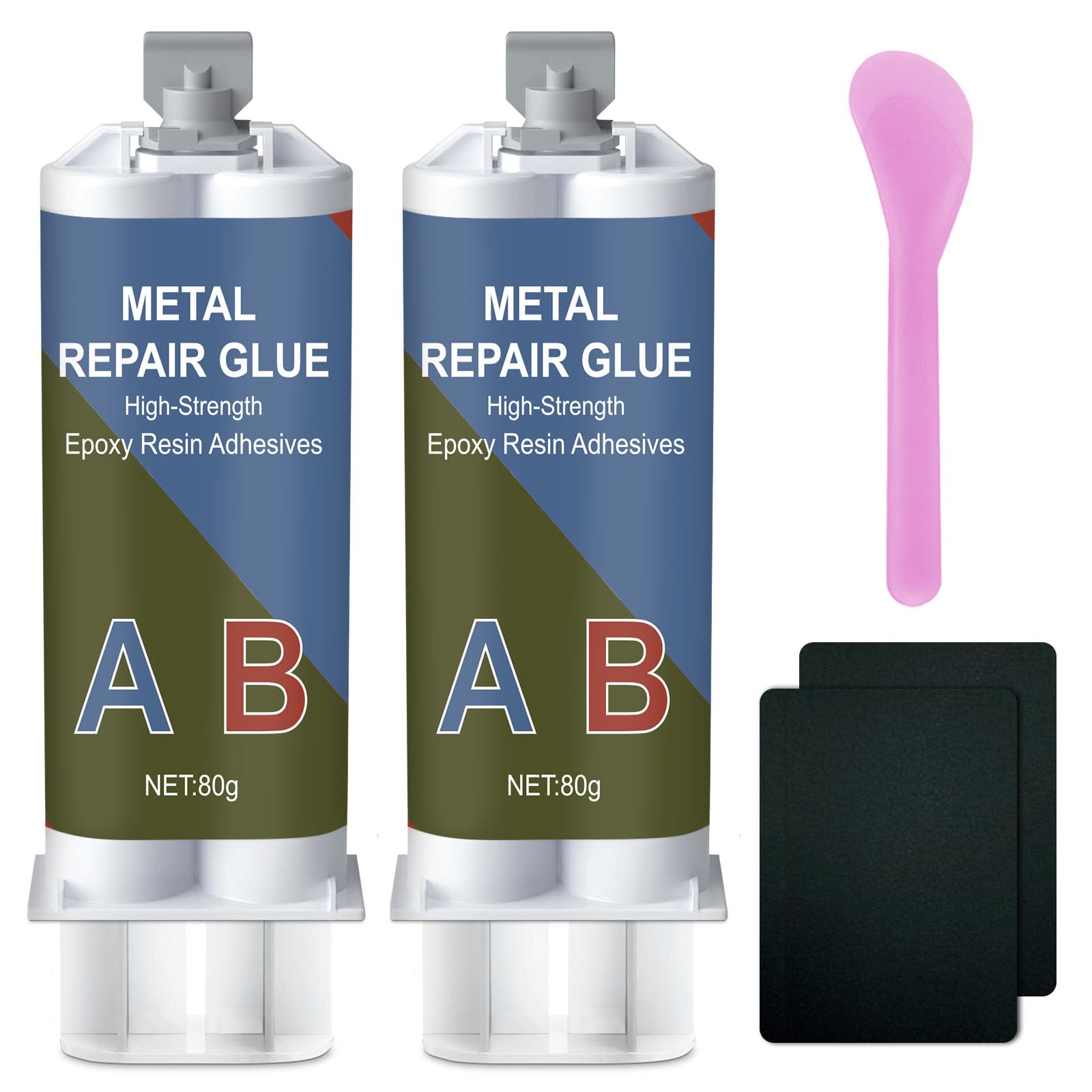 160g Metal Glue Heavy Duty Waterproof, AB Super Glue for Metal, Heat-Resistant, Suitable for Cast Iron, Ceramic, Hard Plastic, Strongest Liquid Welding Fillers