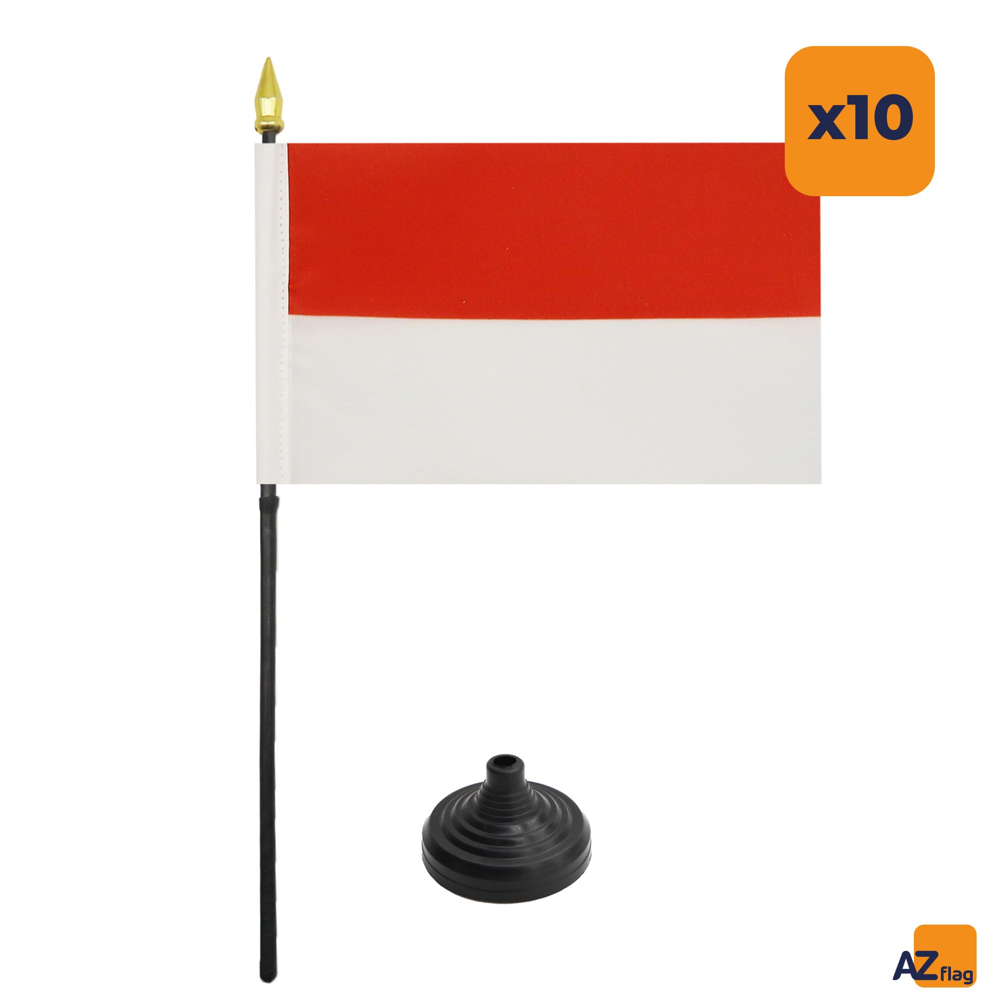 AZ FLAG Lot de 10 Mini Drapeau Indonésie De Table 15x10 cm 100% Polyester