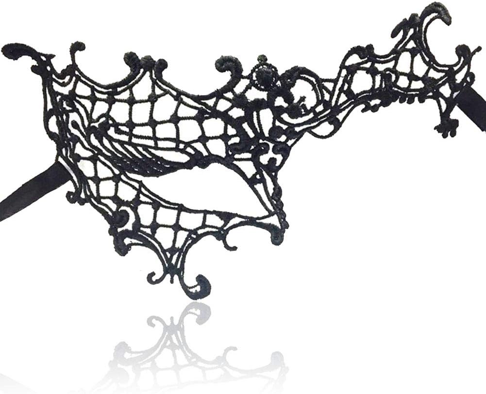 IDOXE Luxury Lace Eye Mask Women Sexy Masquerade Party Ball Goddess Venetian Mardi Gras Masks (Half Face)