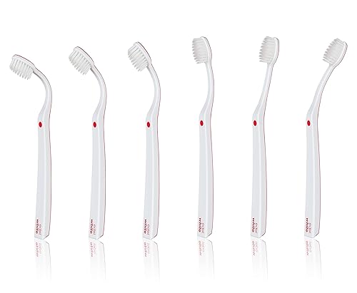 Miniatura 4 de edel+white Paquete doble de cepillos de dientes ultra suaves hechos en Suiza para adultos, paquete de 2 cepillos de dientes extra suaves para encías