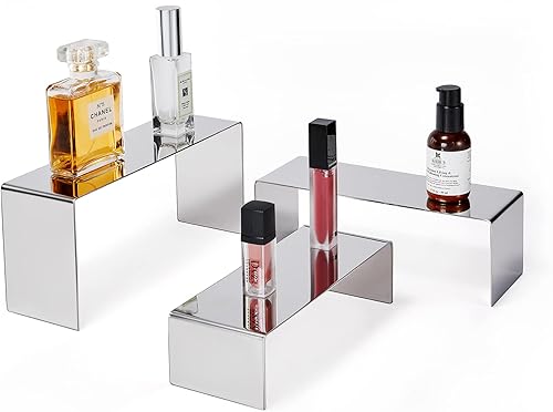 Miniatura 11 de Soporte de exhibición de bolso, 3 soportes de exhibición dorados de acero inoxidable, soporte de zapatos de encimera resistente, soporte para bolso