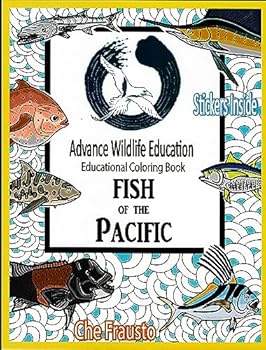 Paperback Fish of the Pacific Advance Wildlife Educational Coloring Book: Wildlife Educational Coloring Book