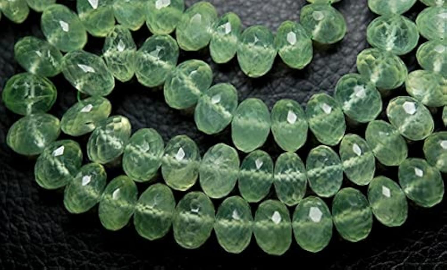 Prehnite fil de perles rondelles 8-9mm pour créer des bijoux en pierres naturelles