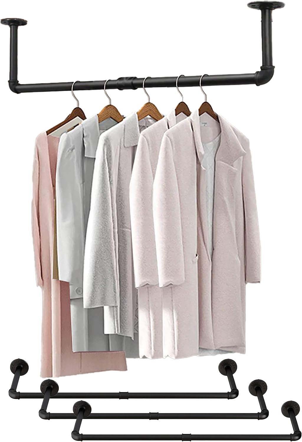 Amazon｜E-FINDS ハンガーパイプ ハンガーバー ハンガーラック