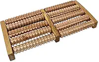 Massageador De Madeira Para Os Pés Relaxar 5 Rolos