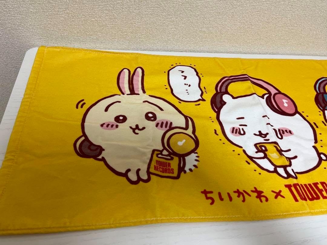 ちいかわ☆TOWER RECORDS☆タワレコ☆フェイスタオル ちいかわ×TOWER