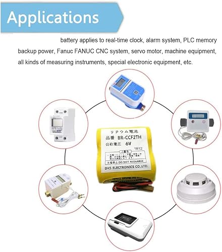 Miniatura 3 de BR-CCF2TH - Batería con enchufe marrón para Fanuc A98L-0001-0902/A98L-0031-0006 PLC Back-Power (paquete de 2)