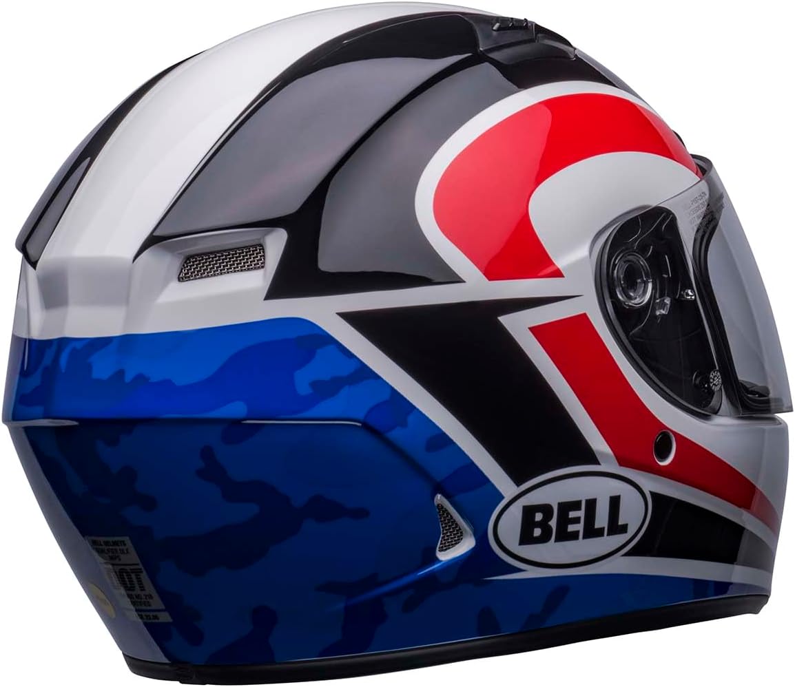 Bell Powersports Qualifier DLX MIPS Blitz Gloss White/Blue Camo Medium