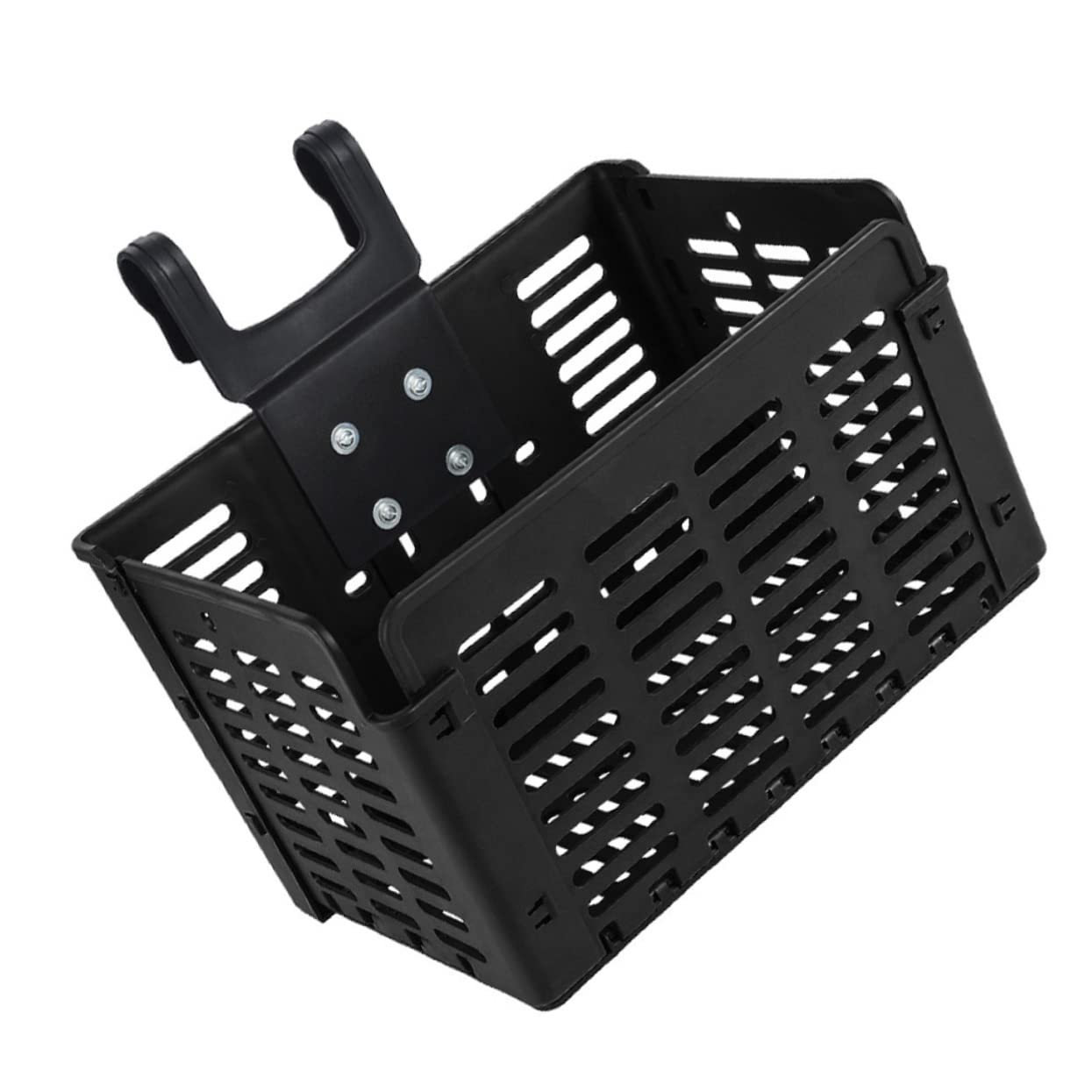 Abaodam Folding Bike Front Basket Lightweight Plastic Storage Holder for Bicycles Sturdy Design for Outdoor Use for Carrying Books and Bags Easy to Attach and Use