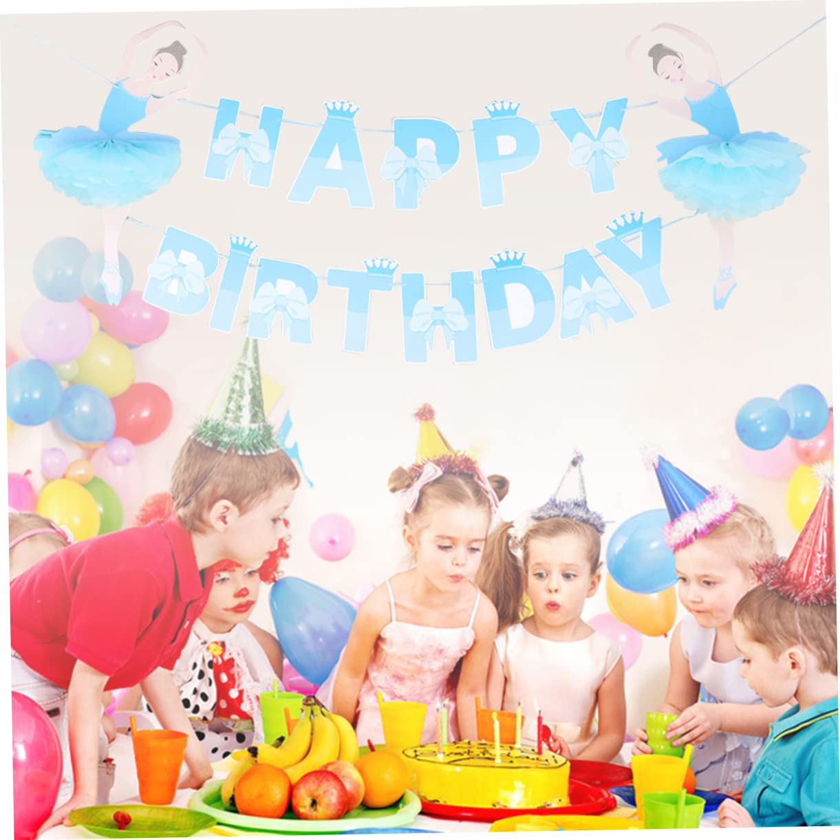 2 Piezas 1Er Cartel De Fiesta De Cumpleaños para Niños Ganchos De Pared Banderines Decorativos para Fiestas Guirnalda Colgante Banderines Triangulares Pancarta para Silla