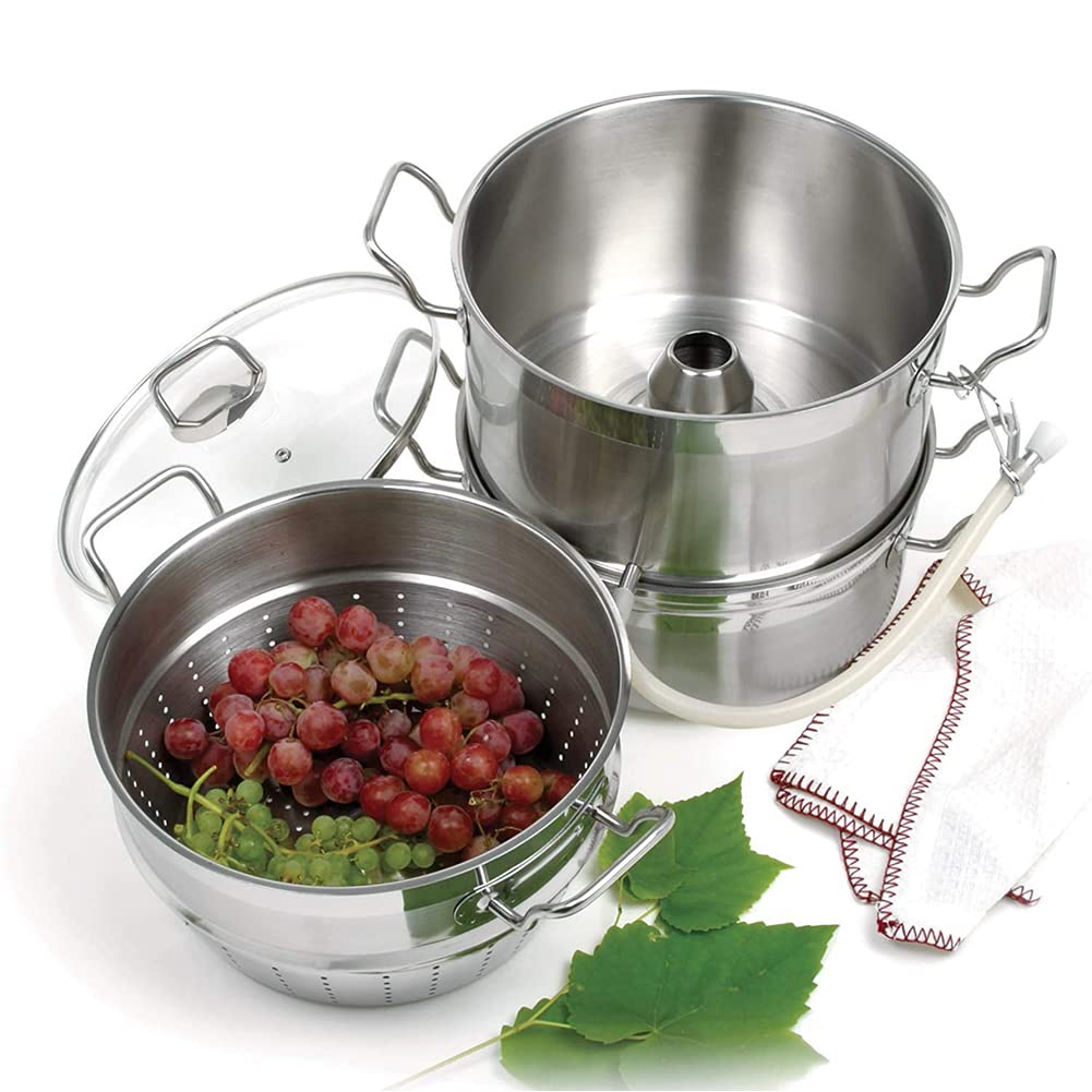 Spremiagrumi A Vapore Joparri In Acciaio Inox - 26 Cm, 8 Litri, Per Tutti I Fornelli, Facile Da Pulire