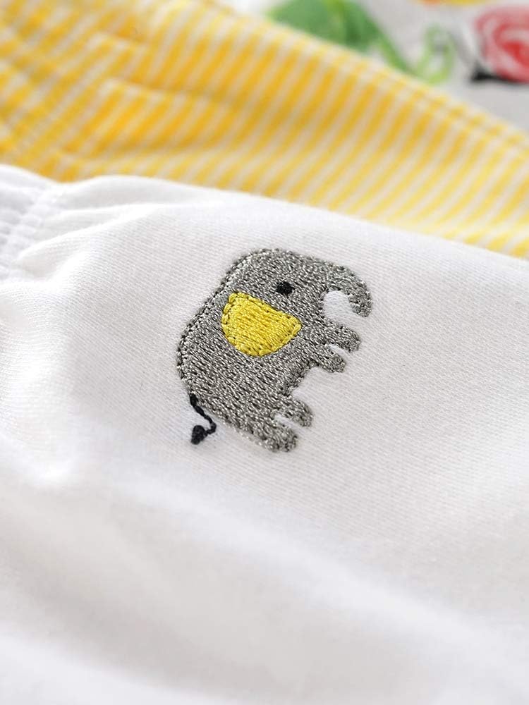 Teach Leanbh Newborn Baby 3 Pack Footed Pants Cotton Embroidery Pringting Casual Leggings 0-12 Months - Image 3