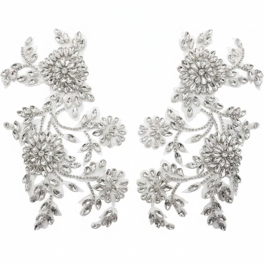 Apliques de diamantes brillantes para transformar vestidos de novia y corpiños de fiesta