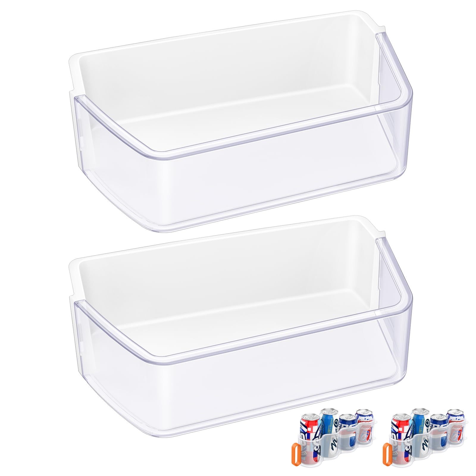 [2 PACK] UPGRADED DA97-17255A Refrigerator Door Bin Compatible with Samsung Refrigerator Door Shelf Replacement, Right Fridge Door Shelf Parts AP6784023, RF265BEAESG, RF265BEAESR, RF262BEAESR Door Bin