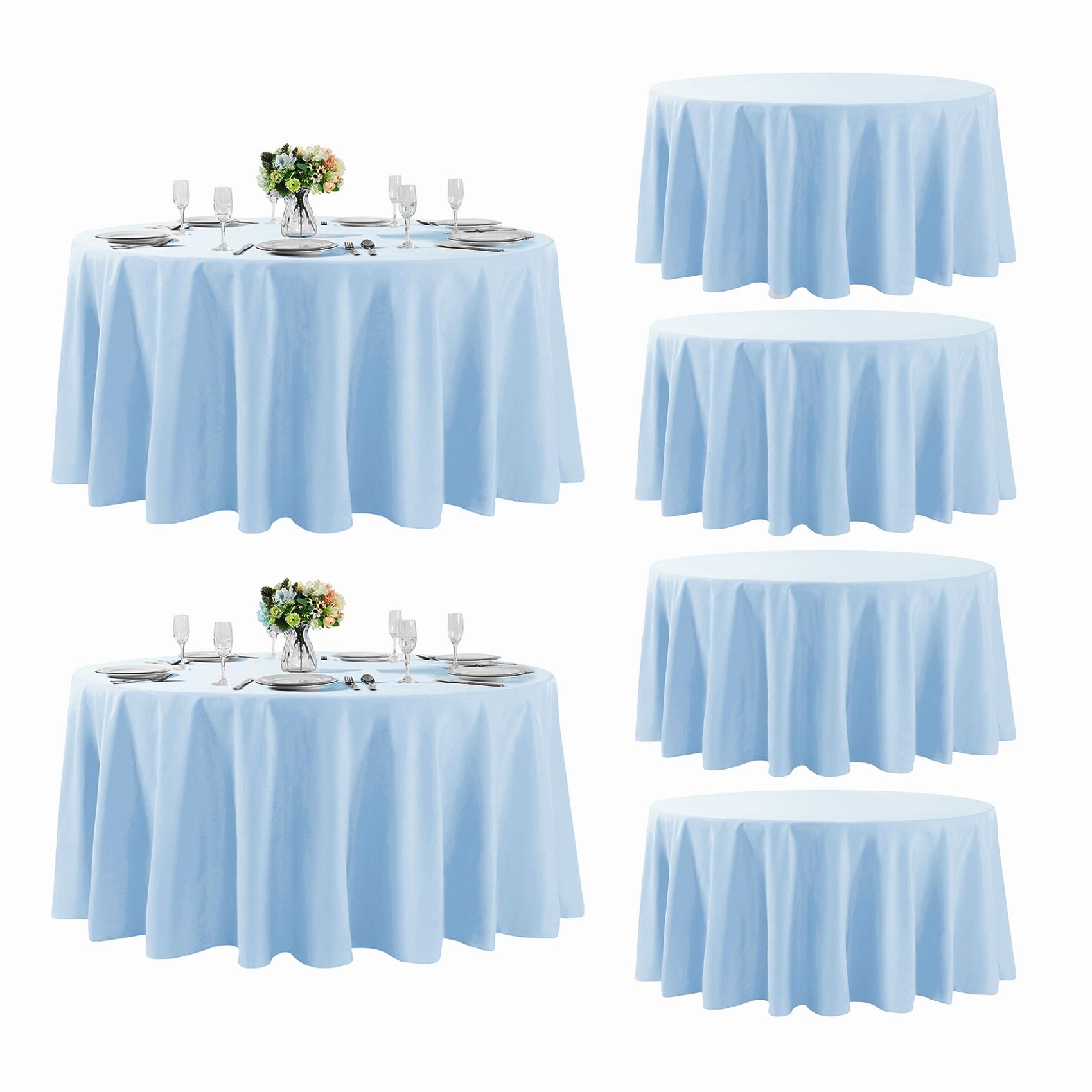 Fokitut 6 Pack Round Tablecloth