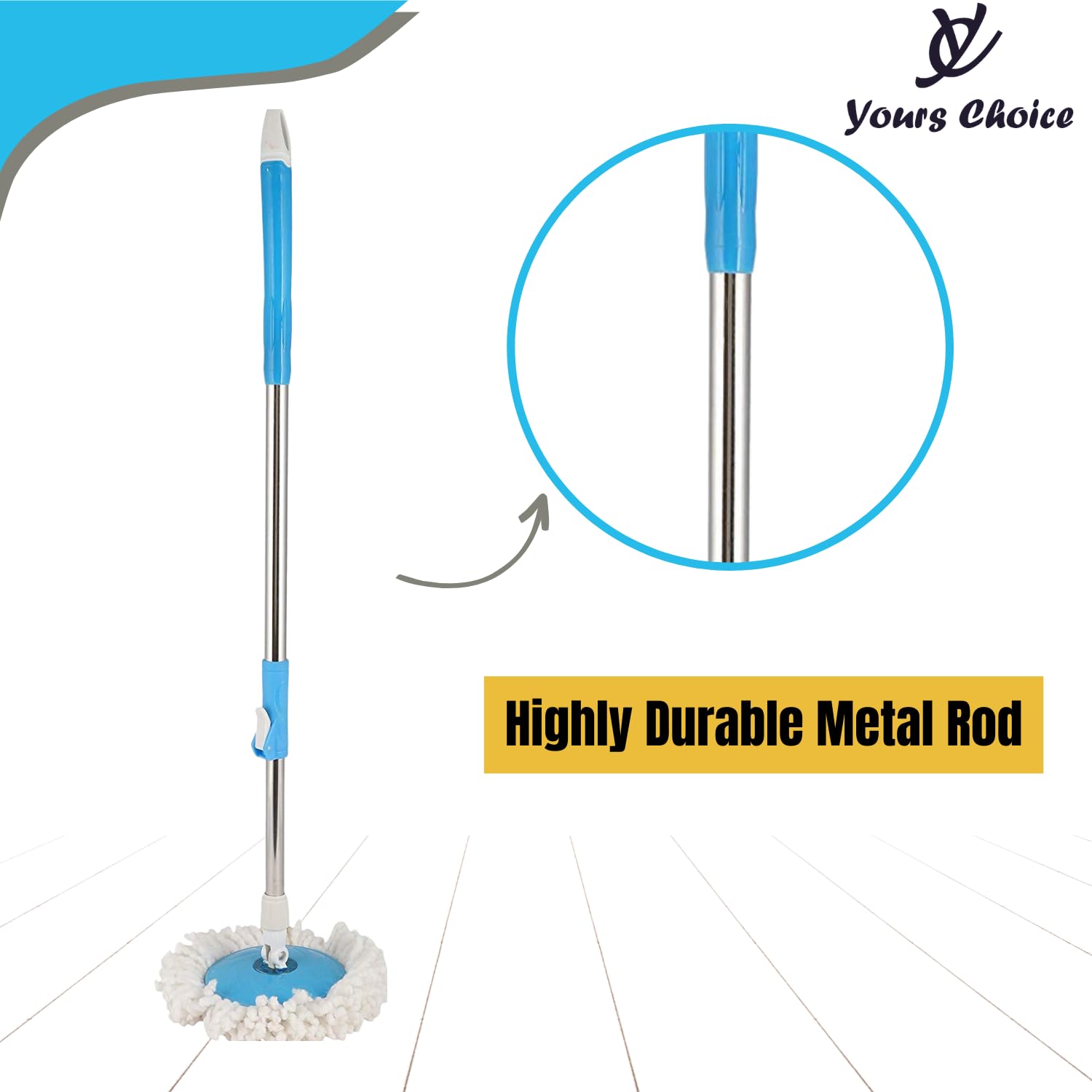 24-25 MOSS STICK×GRIND LODGE MAHI EX Mop Stick Pocha for Floor Cleaning, Mop Stick Pocha Rod Spin