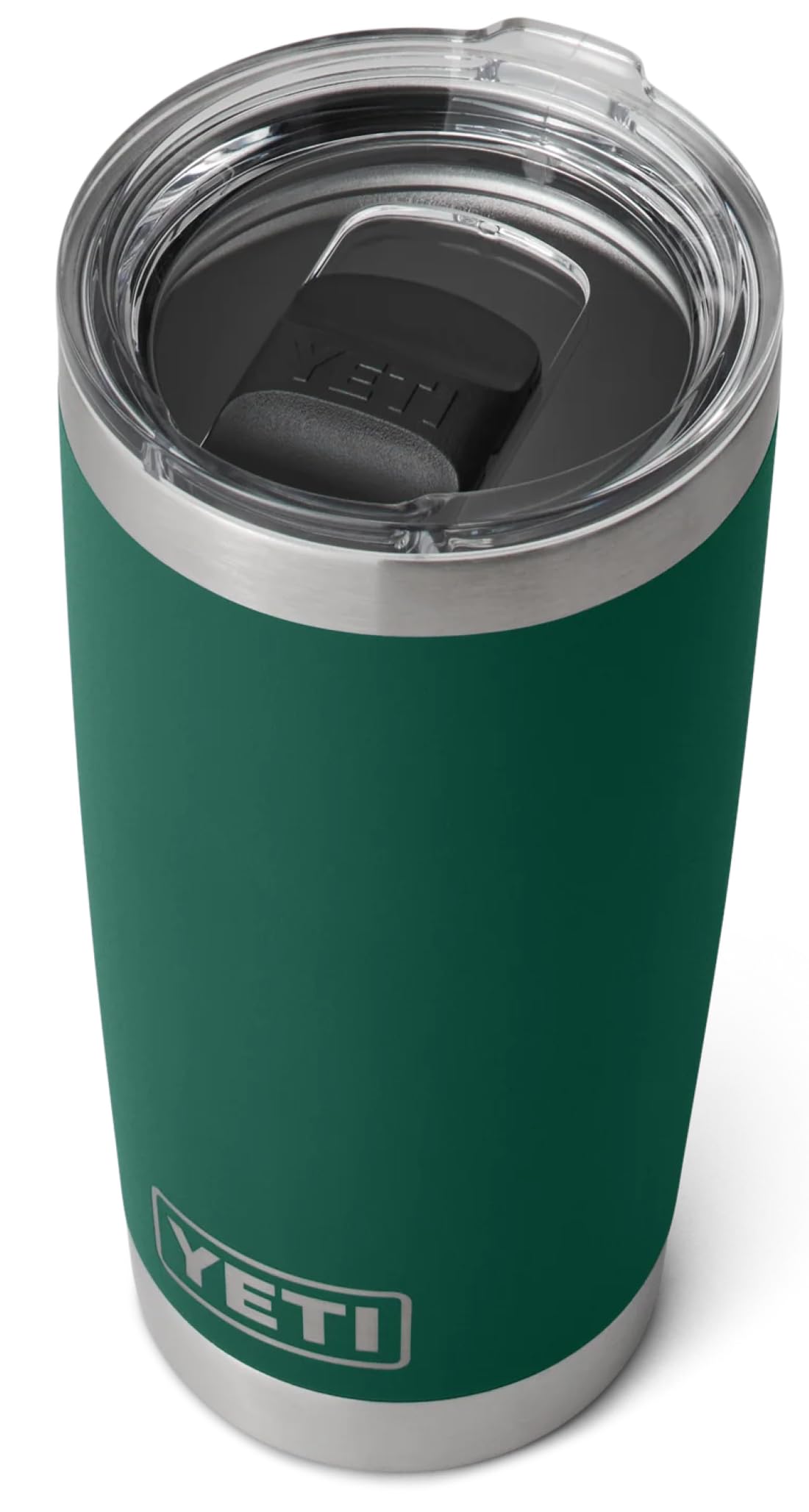 YETI Rambler 20 oz (591 ml) Tumbler with Removable Magslider Lid, Stainless Steel Vacuum Insulated Coffee Cup, Black Forest Green — image 1