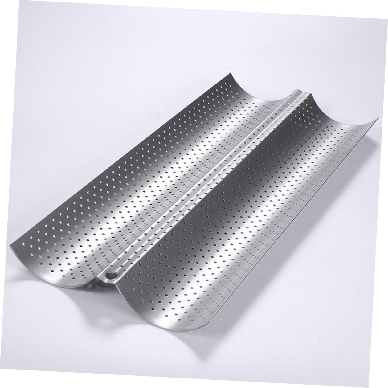 Molde para Hornear Pan de Acero Inoxidable Plata Antiadherente 2 Piezas Diseño de Palo de Onda para Tienda de Pasteles y Repostería