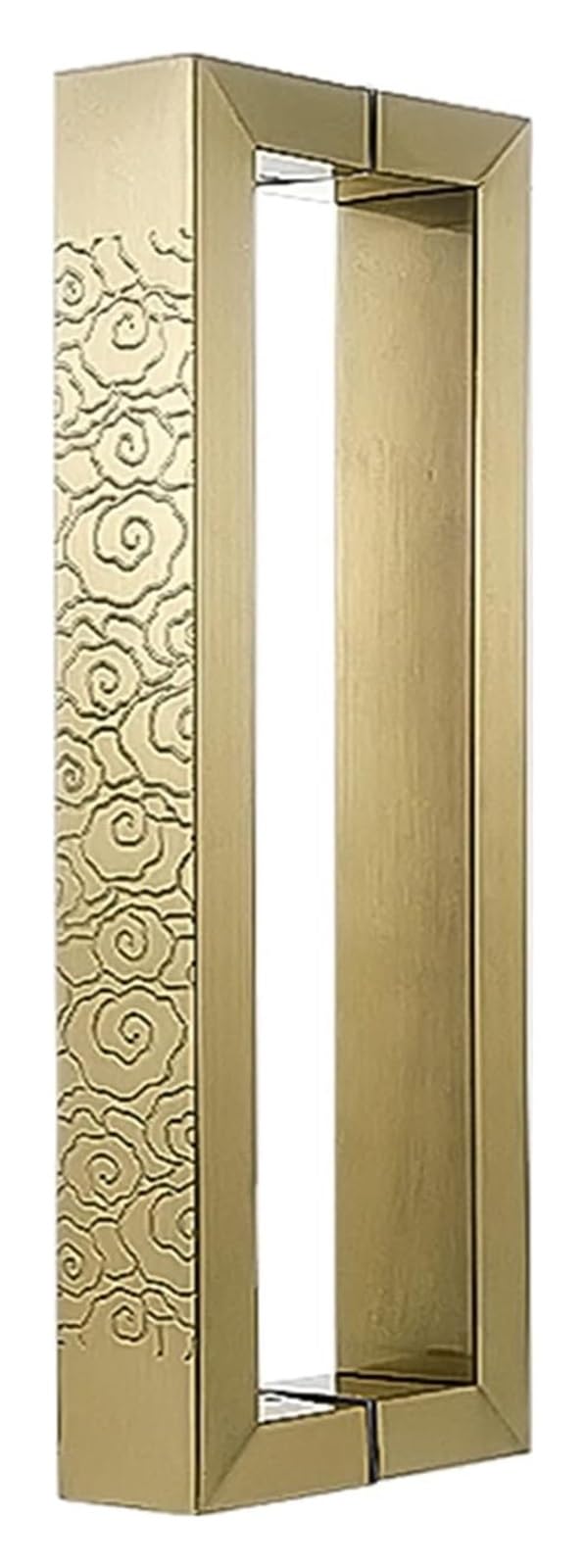 LQZAXSRDR Sliding Barn Door Handle, Sliding Barn Door Handle Rectangle Pattern Carve Easy Install Multicolor Multiple Sizes(A,Length 60cm(24inch))