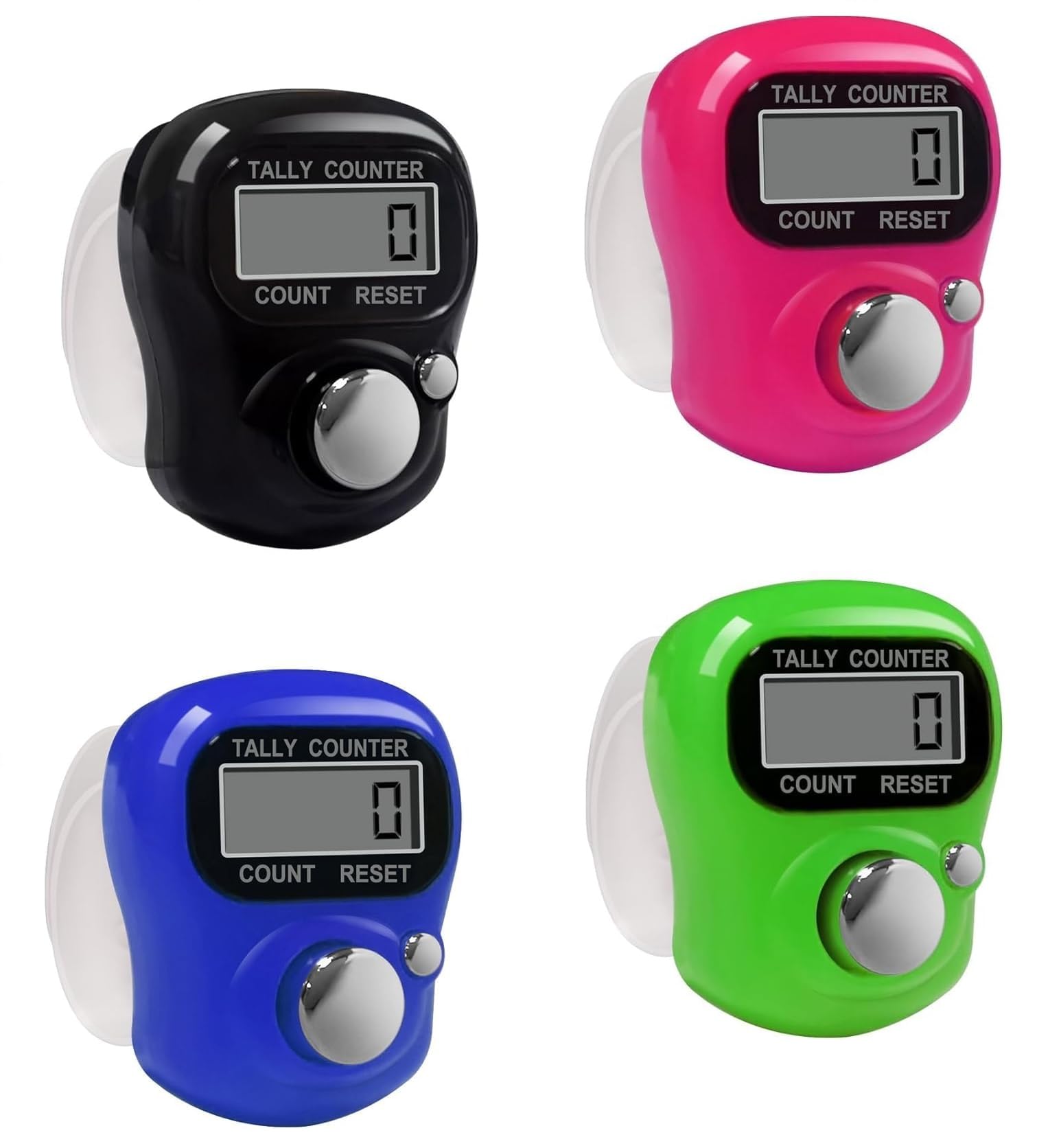 Digital LCD Tally Counter with Finger Strap, Portable Electronic Counter with Reset Button for Mantra Jap and Cricket Umpire and Various Counting Purpose Small-Multicolor [Pack-4]-image-19