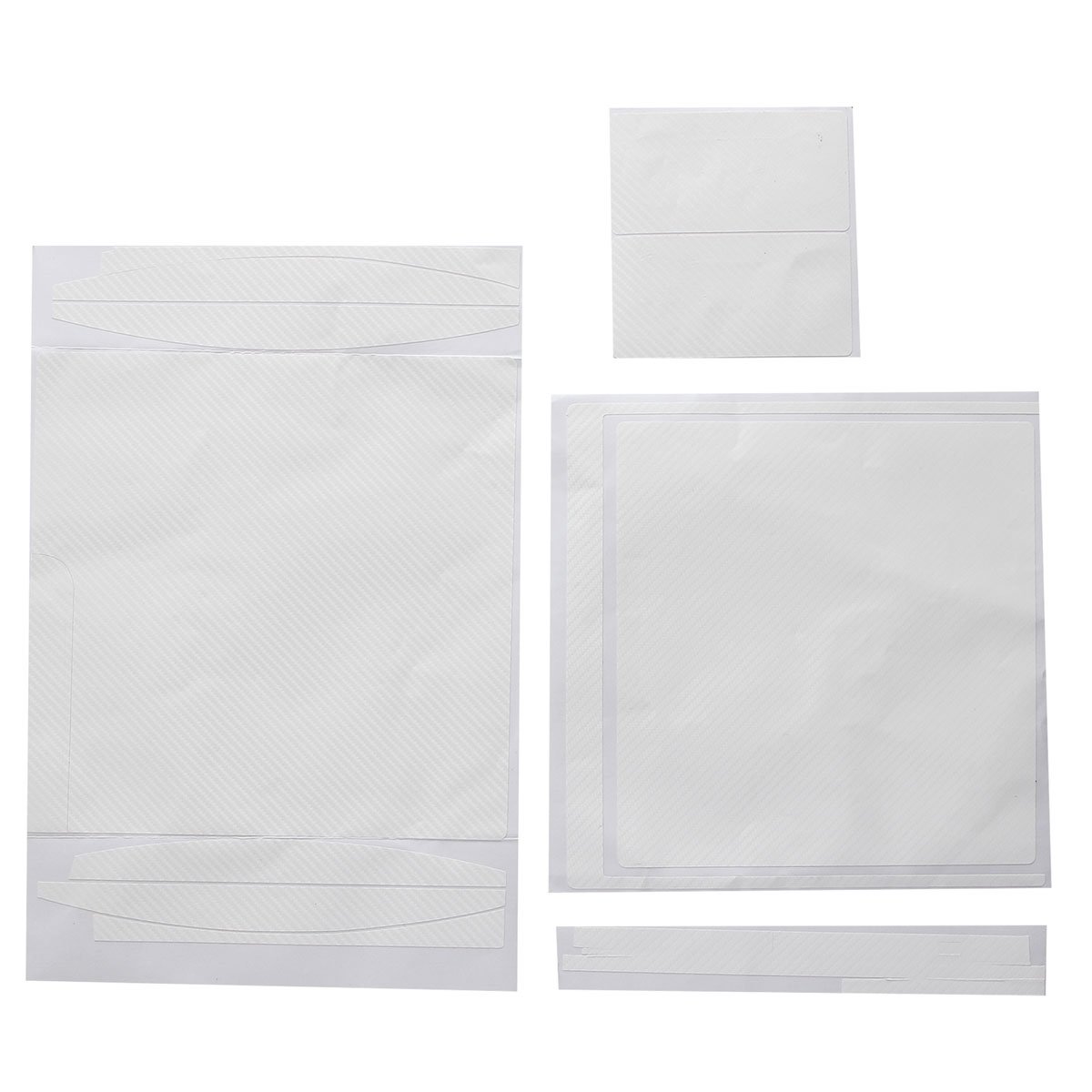 Autocollant De Couverture De Peau De Carbone Blanc pour La Station De Jeu Ps3 Slim 2 Contrôleurs