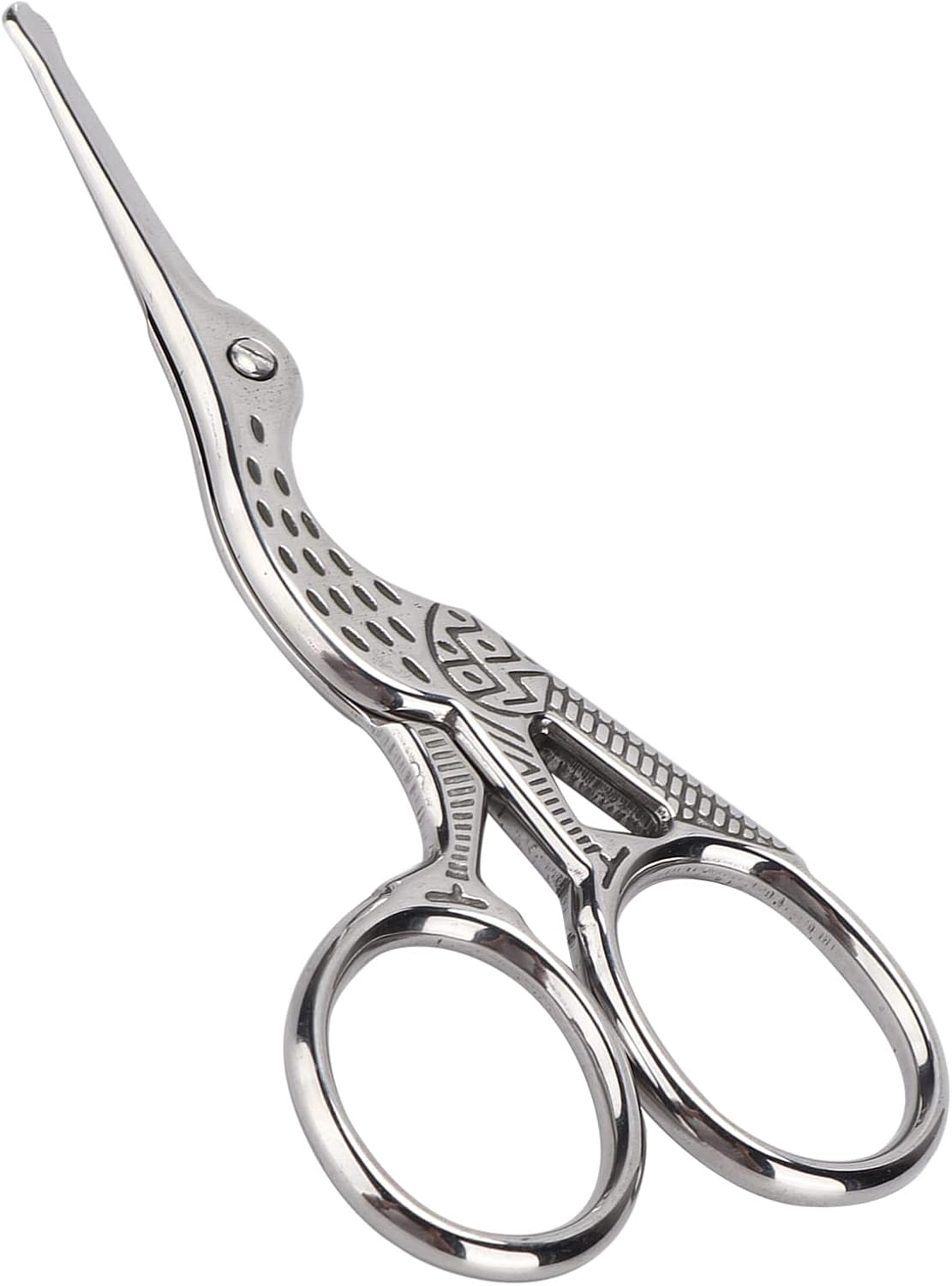 Silver Crane Shaped Scissors Elegant Embroidery Scissors for Crafts Sewing and Fine Cutting