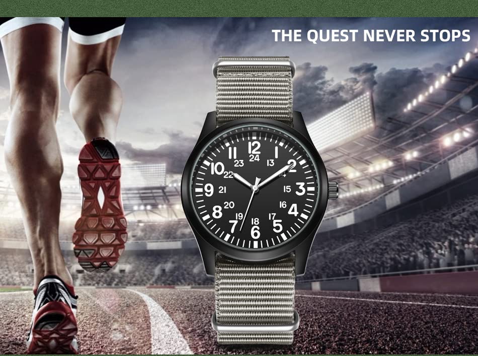Image of Gosasa Unisex Military Watches Sport Textile Nylon Strap Stylish Men Watch Luminous Fashion Watches Analog Display Quartz Waterproof Casual Wristwatch