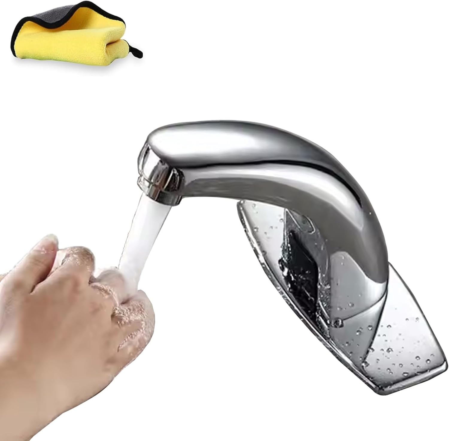 Touchless Bathroom Faucets Motion Sensor Faucet Commercial Infrared Automatic Faucets Automatic Restroom Faucet Hands-Free Toilet Commercial Faucet Cold Water