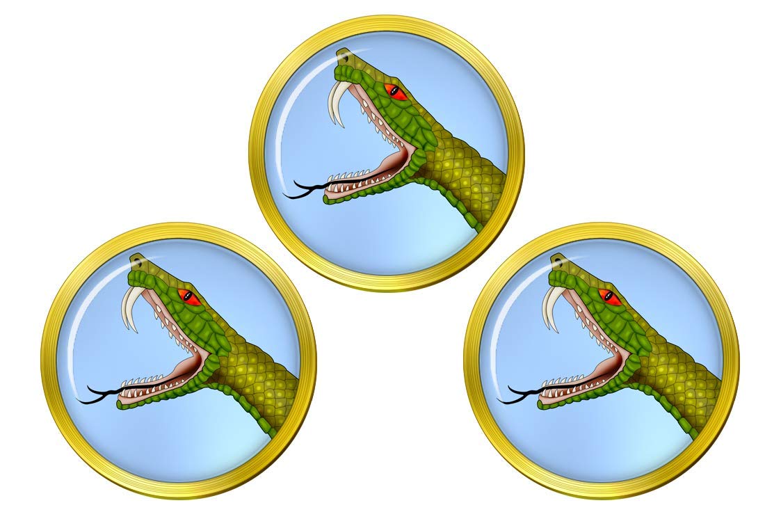Giftshop UK Snake Bite (Asp) Golf Ball Markers
