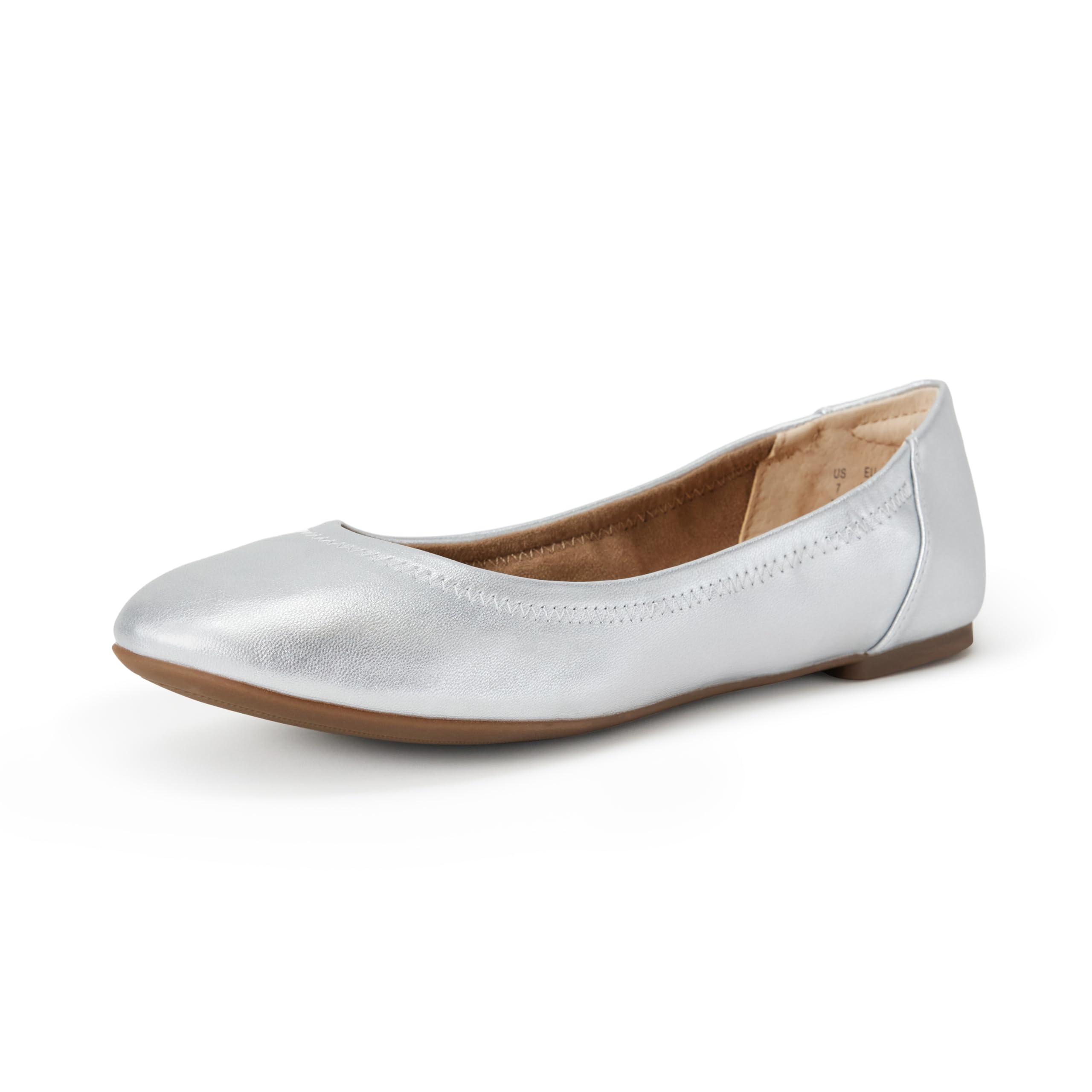 Amazon Essentials Belice Belice Ballerinas zum Reinschlüpfen, Silber, 44 EU
