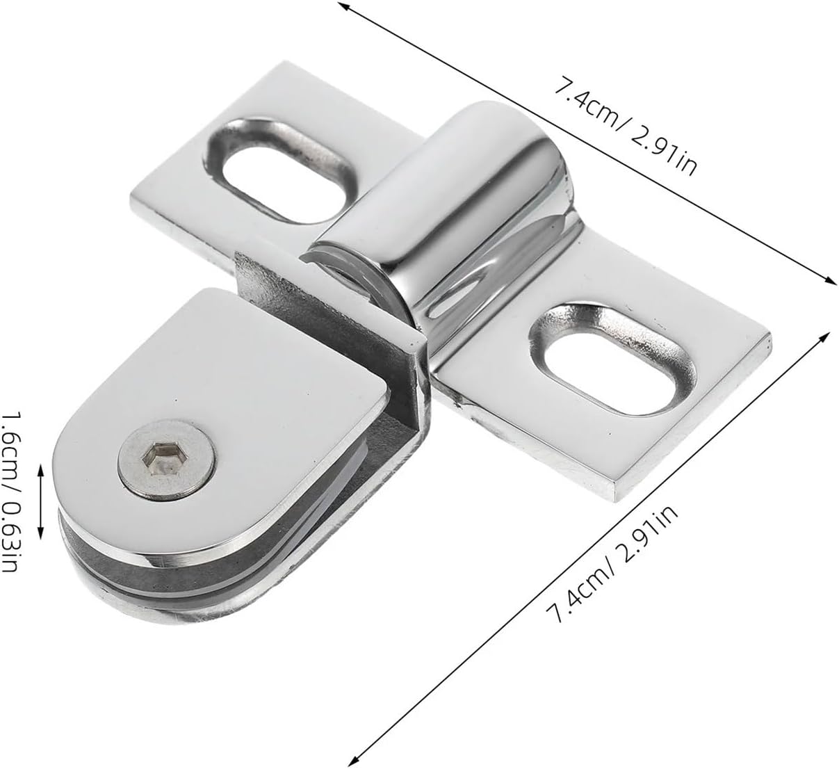 2Pcs Shower Door Hinges Thickened Stainless Steel Pivot Hinge Frameless Hardware Replacement Parts