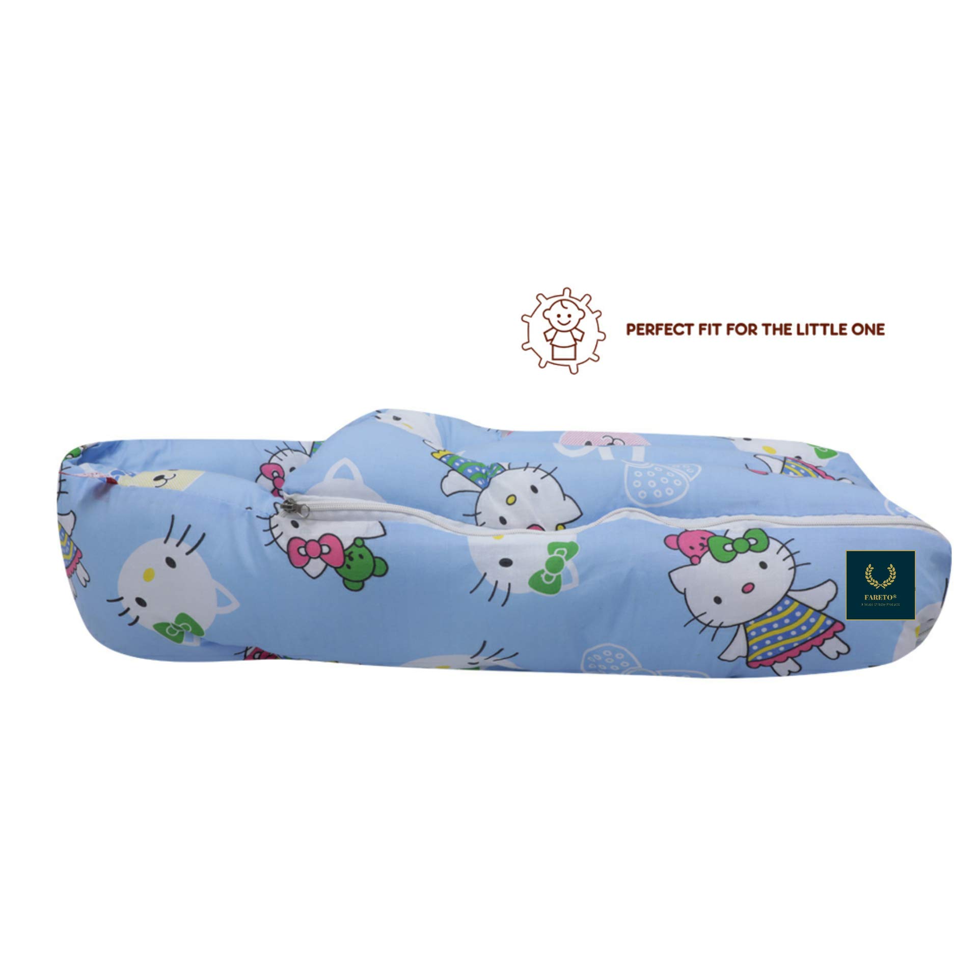 Fareto Baby Sleeping Bag with Mattress(PI: Teddy)(0-6 Months) (Blue) 1