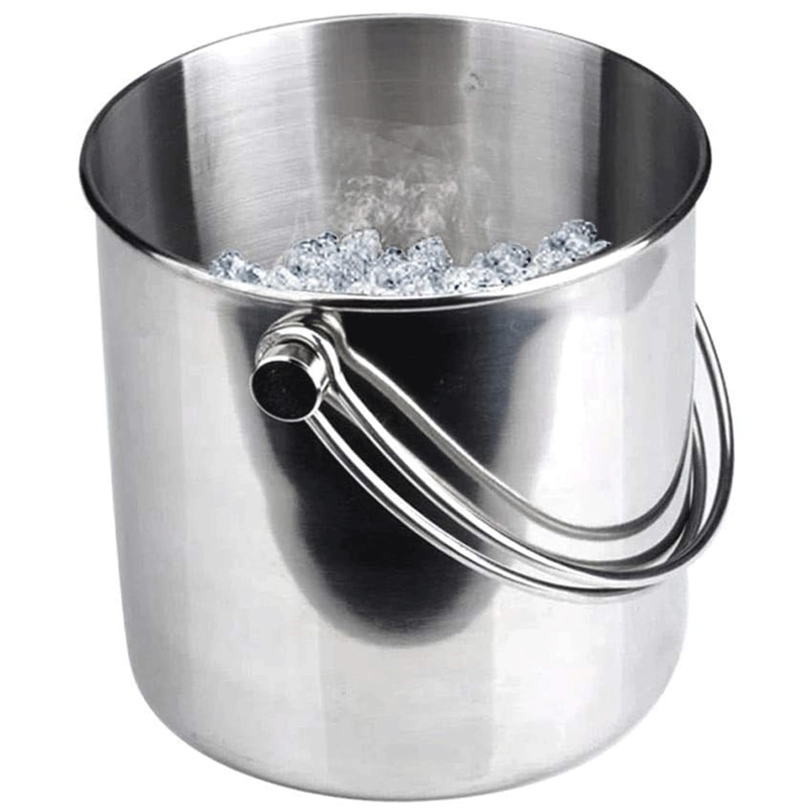 Cubitera Botella Vino Cubo de Hielo de Acero Inoxidable con Recipiente de Hielo de Mango portátil con Filtro de Bebidas para el Barril de Alimentos