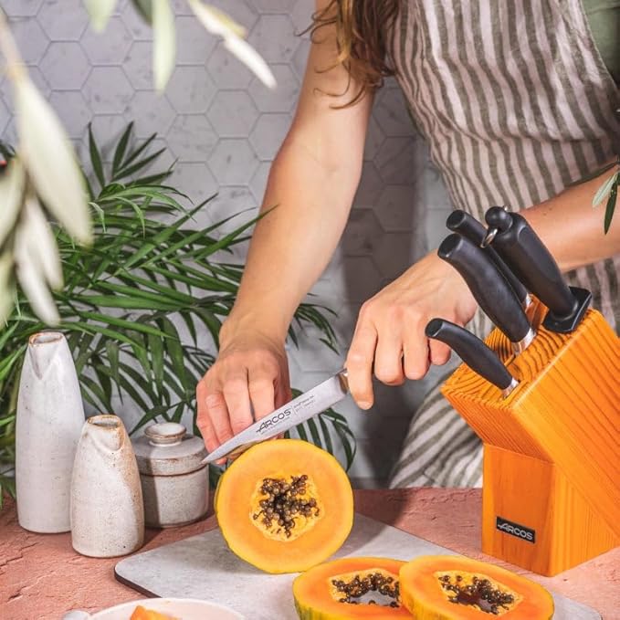 Set Cuchillos Cocina 5 Piezas Acero Inoxidable Polipropileno Negro miniatura 2