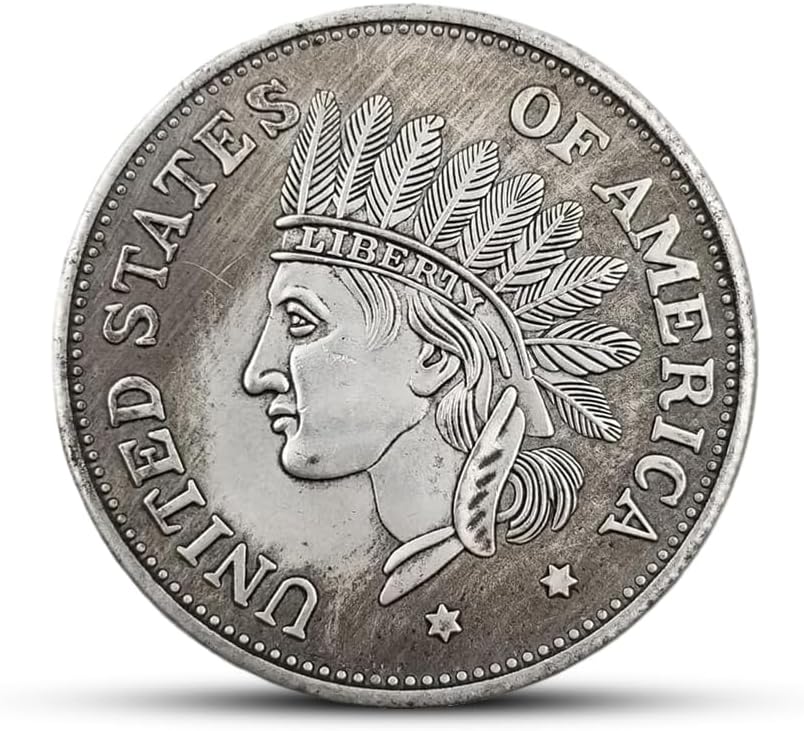 Antique U.S. Silver Coins, American Old Coins, Morgan Dollar Coins for Collectors, Ancient Coin Collection, Silver Dollar Coin, Commemorative Gifts Lucky Charm (Indian Head 1851)