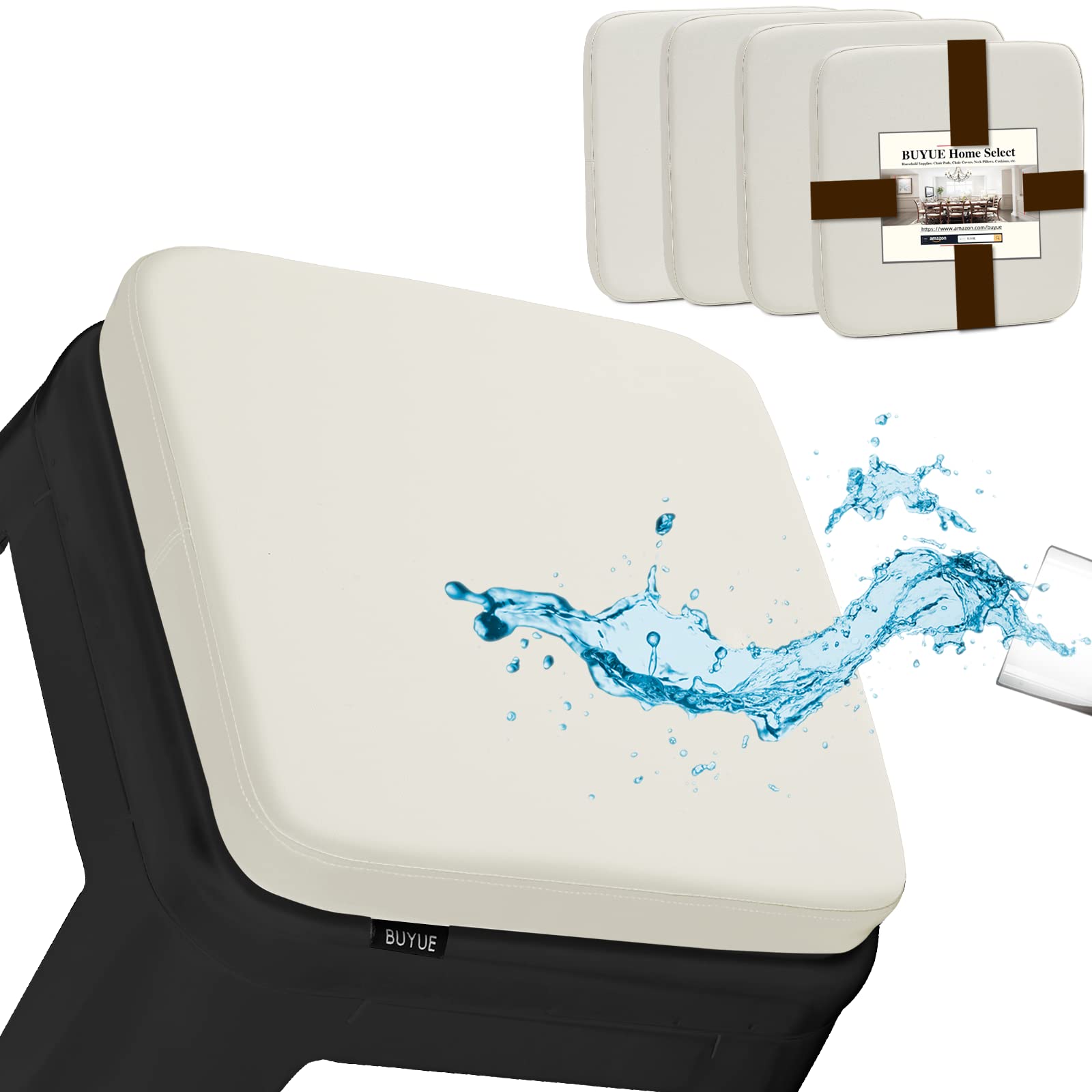 BUYUE Lot De 4 Coussins De Chaise En Métal Avec Aimant – En