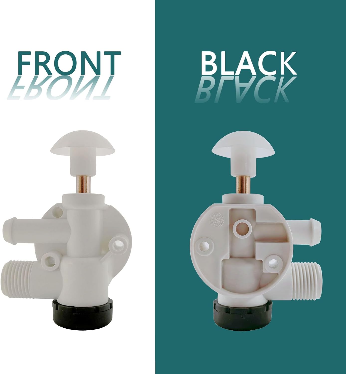 2-PACK RV Toilet Water Valve 385314349, Fix Leaks & Freeze Damage, for Pedal Flush Toilets for Camper, Trailer, Boat Toilets