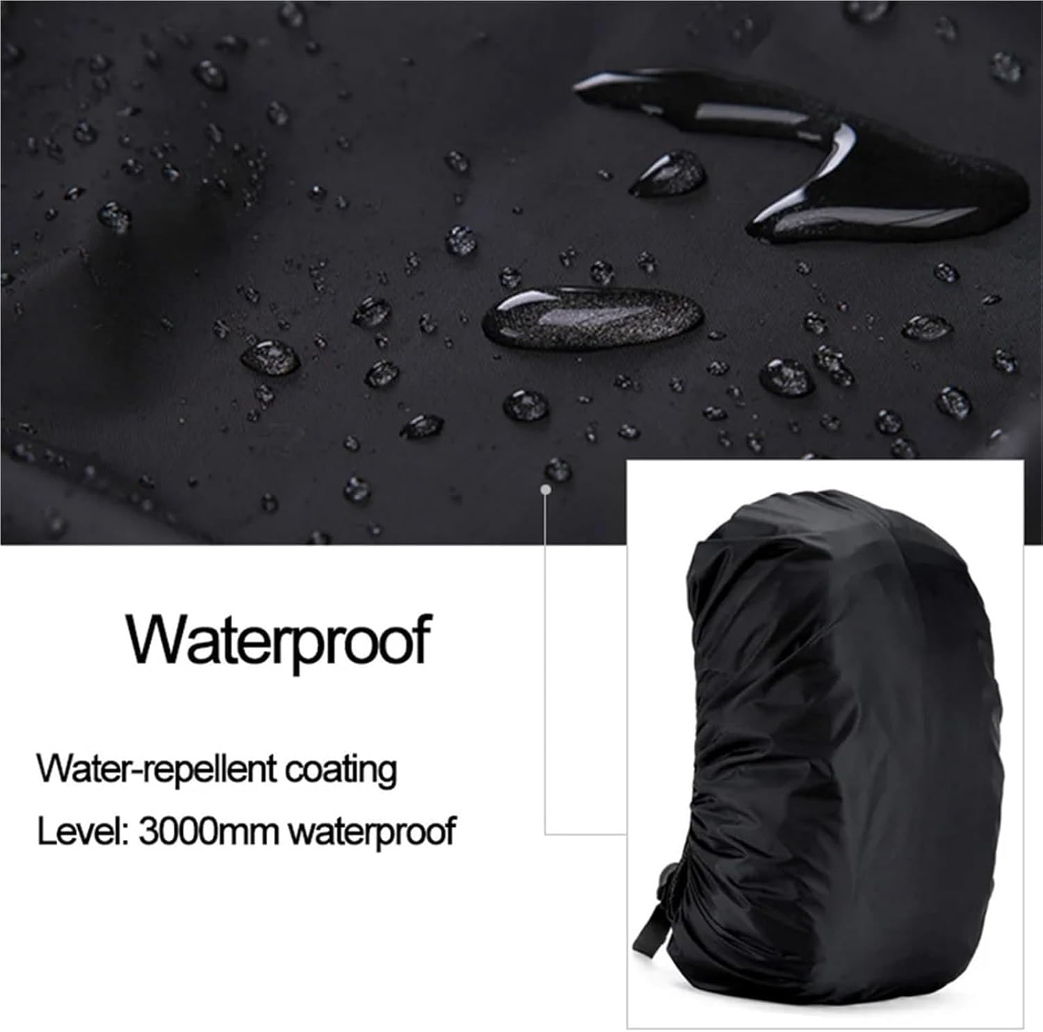 2pcs Practical Backpack Rain Shield Waterproof Sun-Protected Bag Outdoor Camping Hiking Protective Cover for Backpack