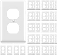 Vista 15 de ELEGRP Cubiertas de Tomacorrientes Dúplex, Placas de Pared de Tamaño Estándar de 1-Gang, Cubiertas de Placas Frontales de Doble Tomacorriente