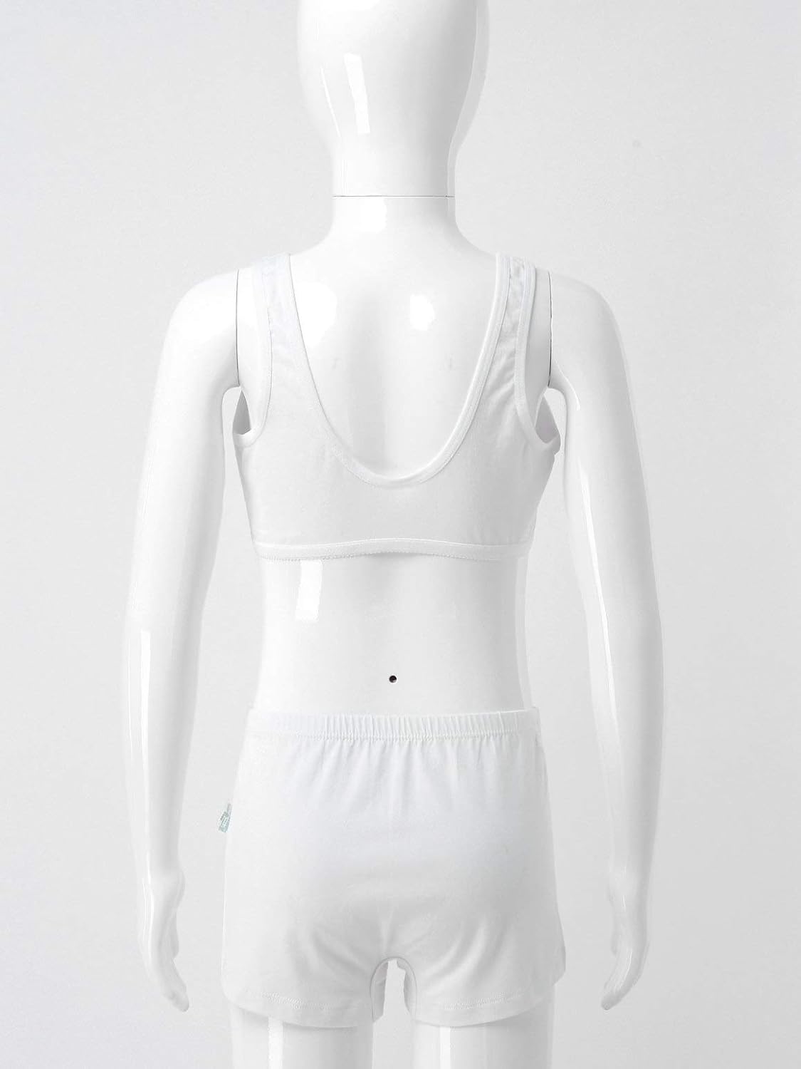 Kaerm Kids Girls Pad Bra Crop Top Elastic Waistband Shorts Underwear Set 2 Pcs Athletic Sport Outfits Dancewear