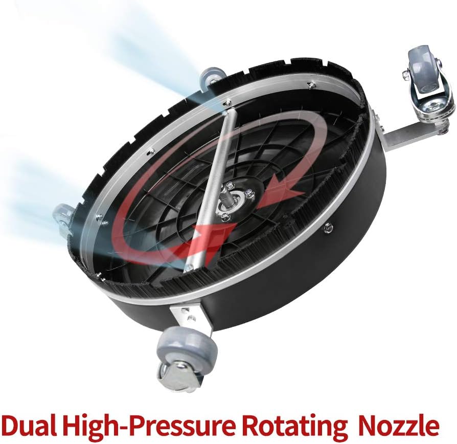 Suреr Sаlе 🛒 Sooprinse 20 Inch Pressure Washer Surface Cleaner, Power Washer Attachment with 2 Extension Wand, for Driveways, Sidewalks and Patios, 4000 PSI