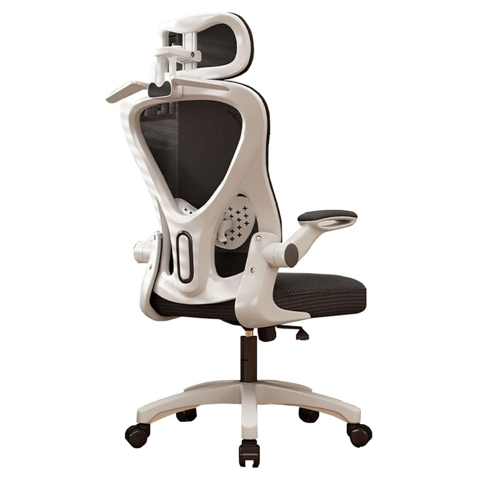 Mescxty B Office Chair, With 4D Headrest, Computer Chair With Flip Armrests, Home Office Chair With Lumbar Support And Tilt Function,