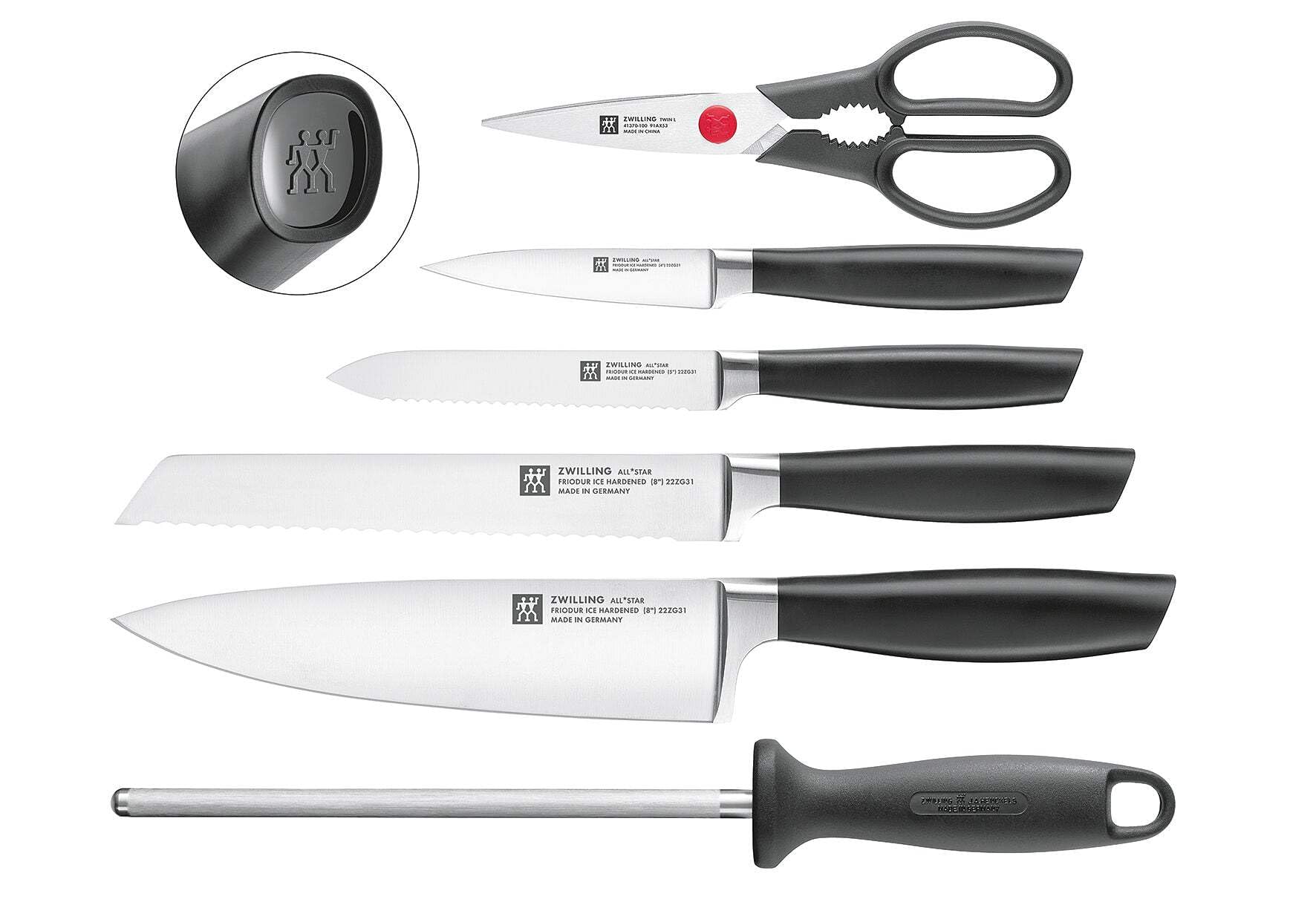 Zwilling All Star Ahşap Blok Bıçak Seti 7 Parça