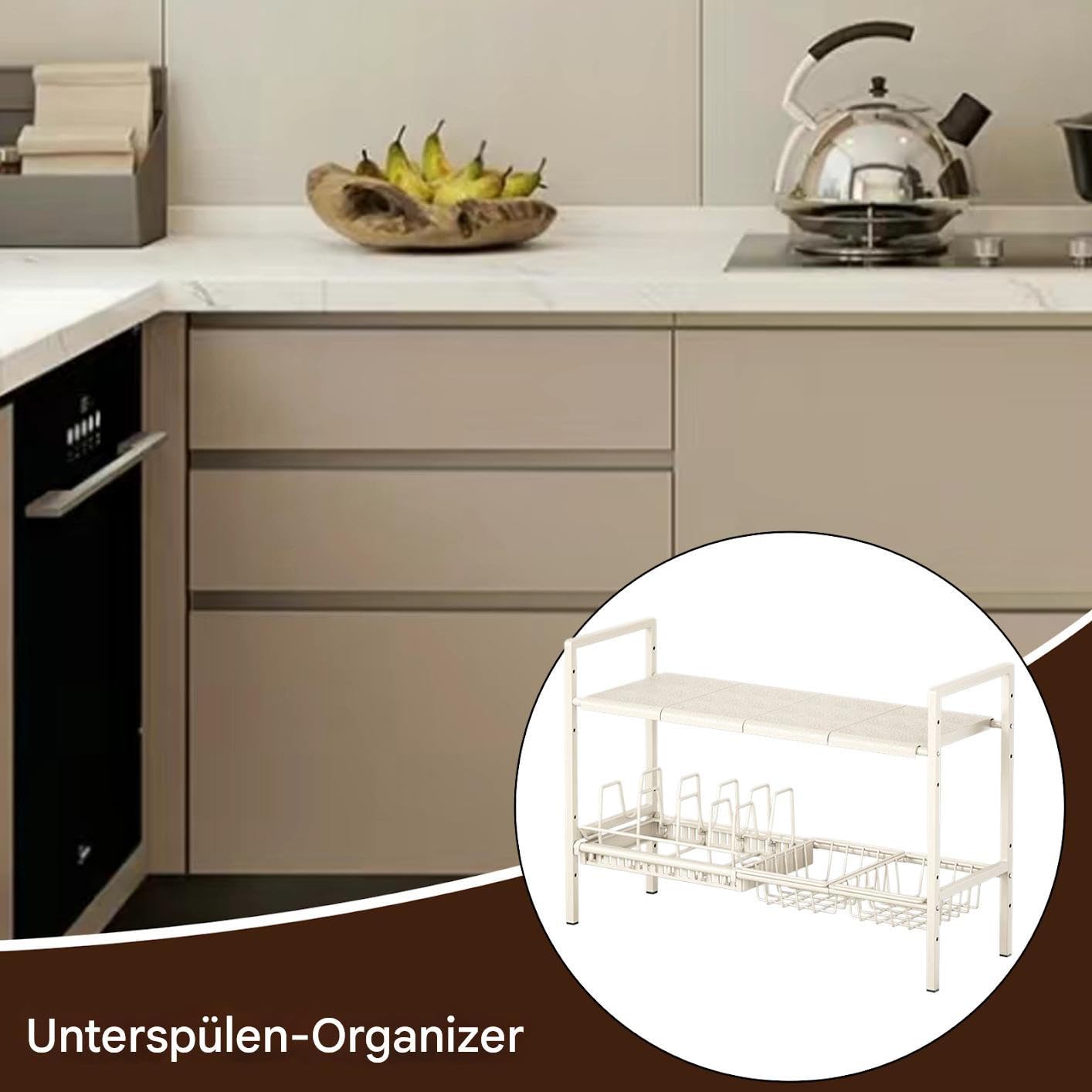 Organizer Pod Zlewem Kuchenny Rozsuwany Organizer Pod Zlewem