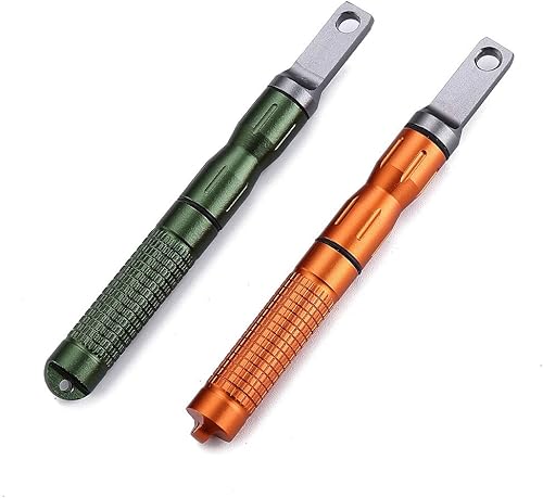 DOSMAMZ Arrancador de fuego compacto de 2 piezas con raspador, varilla de ferro roscada reemplazable, varilla de magnesio de acero al fuego, una