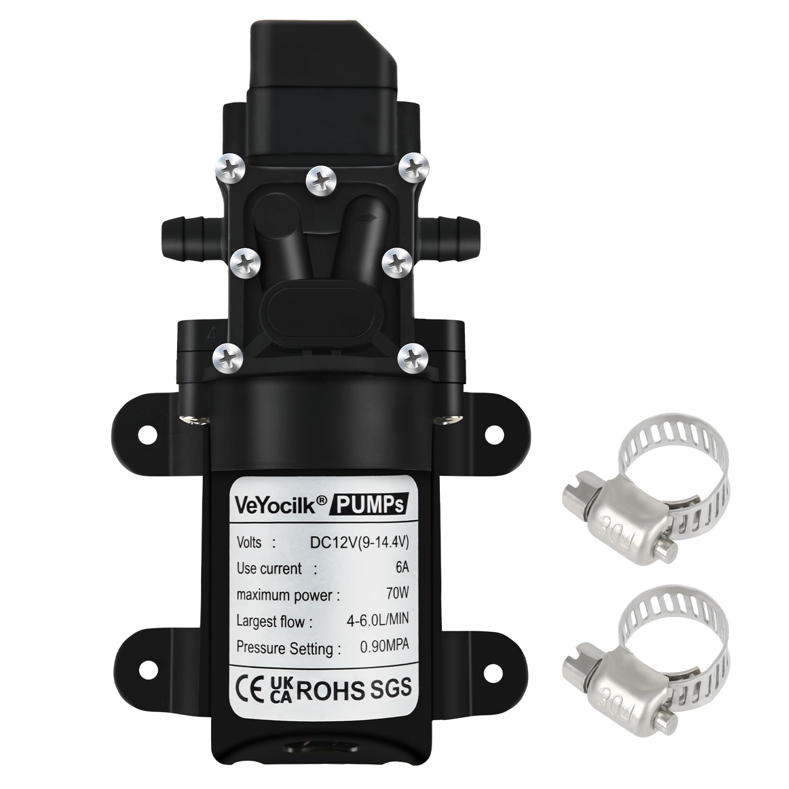 Amazon.com: VeYocilk DC 12V Water Pump,1GPM 4L/Min Diaphragm Pump